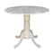 International Concepts Square Dual Drop Leaf Table, 36 in, Unfinished, 36 W, 36 L, 30 in H, Wood, Unfinished T-36DP - alternate 1